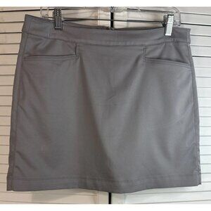 PGA Tour Golf Skort Skirt Size 8 Gray Geode Print Pockets  Sun Pro
